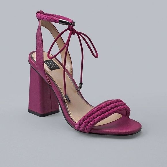 WHITE HOUSE BLACK MARKET 
Braided Strappy High-Heel Sandals - Picture 1 of 2